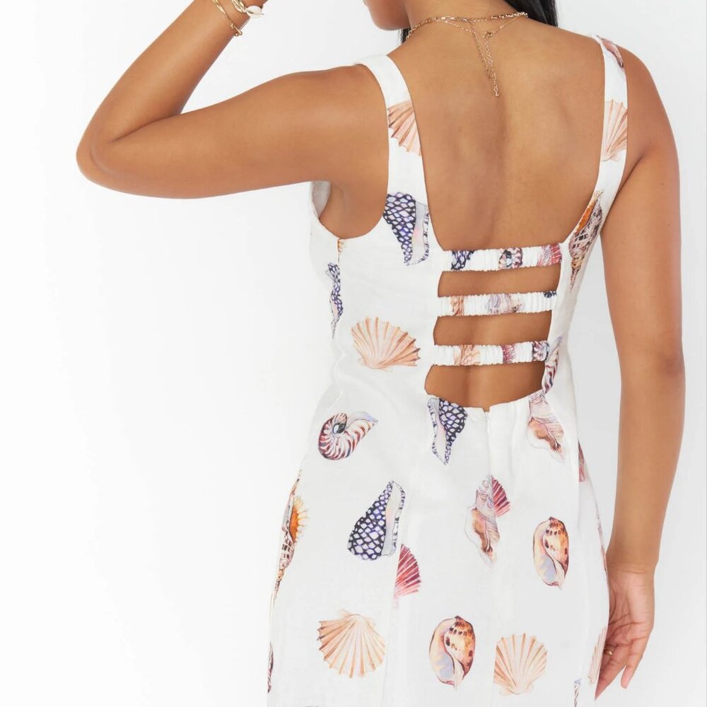NWT Show Me Your Mumu Linen Steph Micro Mini Bachelorette Seashell Dres… - Picture 2 of 5